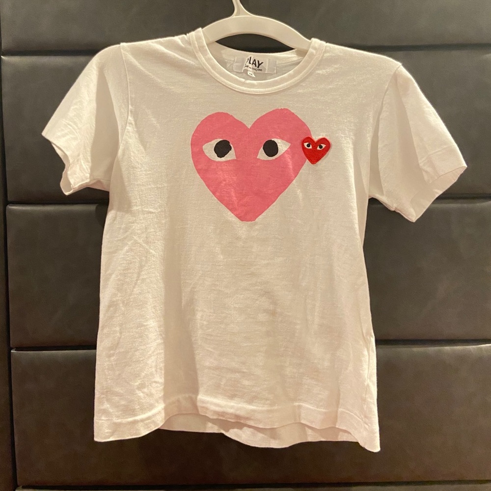 Comme Des Garçons Pink heart Shirt
